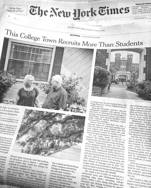 Choose Tallahassee featured in the New York Times